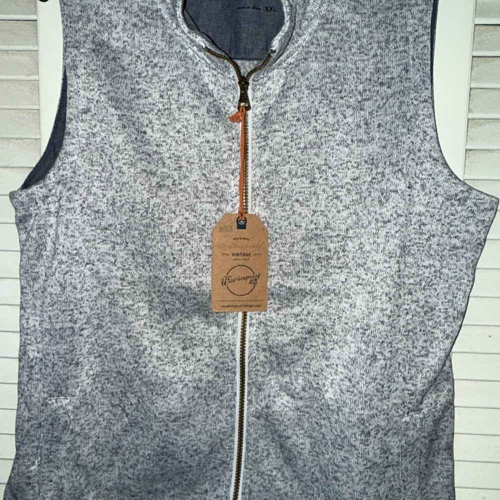 Original Weatherproof Vintage Heather Gray Vest NWT 2x